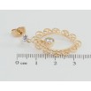 Серьги Xuping Позолота 18K пусеты Ажурные подвески с фианитами фото №2