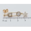 Серьги Xuping Позолота 18K пусеты Звезды на булавке с цирконием фото №2
