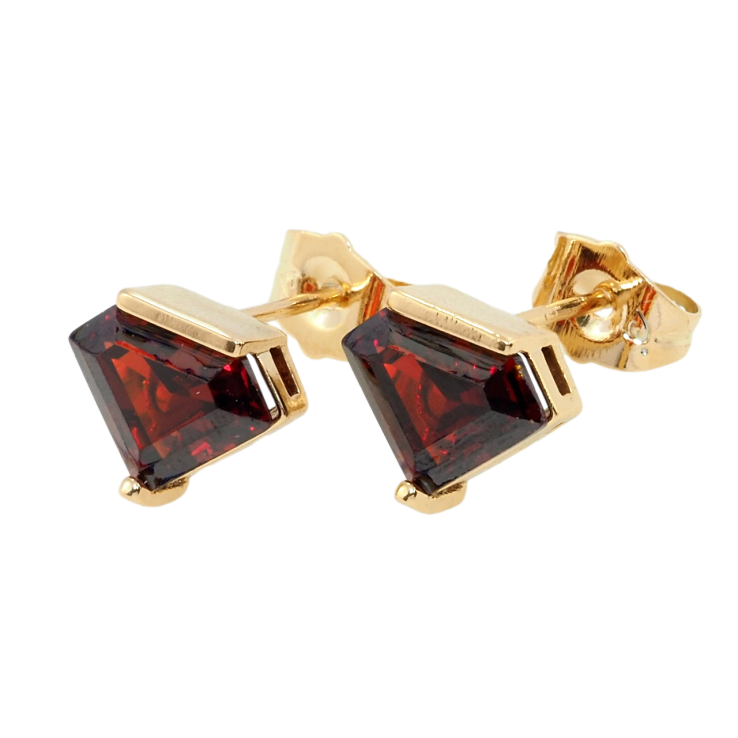 Серьги Xuping Позолота 18K пусеты Красные фианиты фото №18