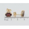 Серьги Xuping Позолота 18K пусеты Красные фианиты фото №2