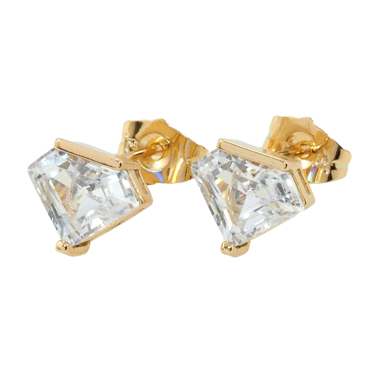 Серьги Xuping Позолота 18K пусеты Фианиты фото №17