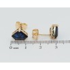 Серьги Xuping Позолота 18K пусеты Синие фианиты фото №2