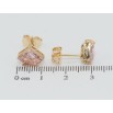 Серьги Xuping Позолота 18K пусеты Розовые фианиты фото №2