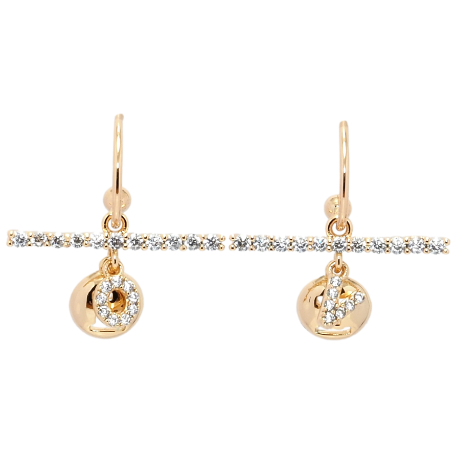 Серьги Xuping Позолота 18K пусеты Подвески Love фото №1