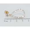 Сережки Xuping Позолота 18K пусети Крапельки з фіанітів фото №2