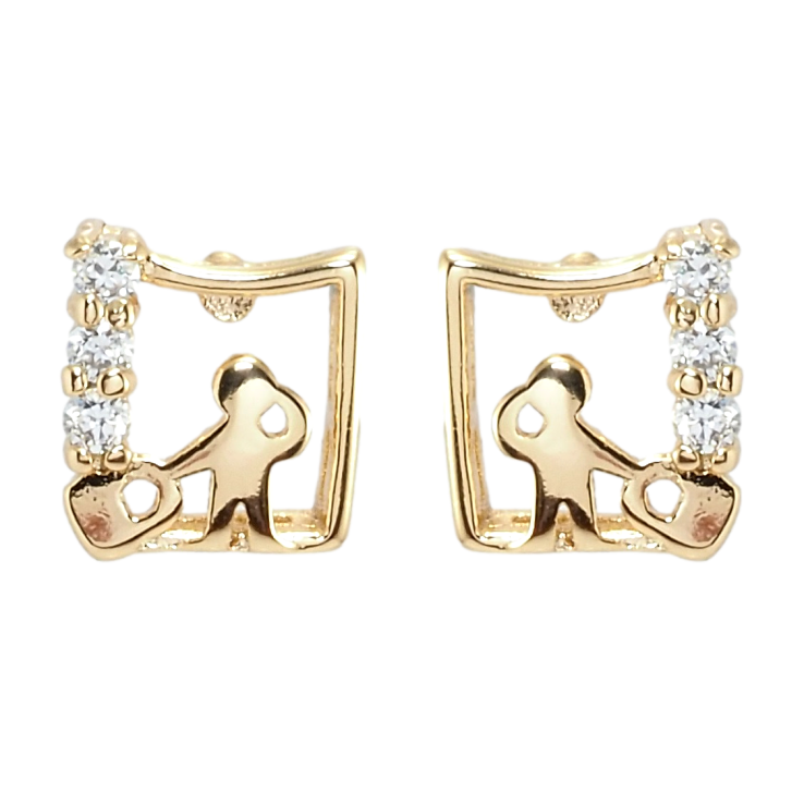 Сережки Xuping Позолота 18K пусети Людини фото №19