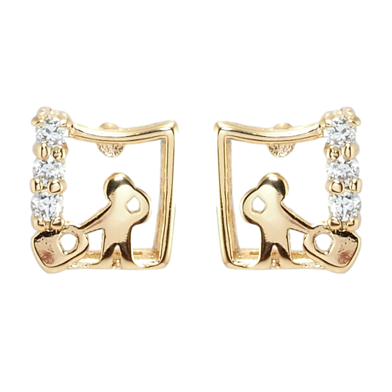 Сережки Xuping Позолота 18K пусети Людини фото №1