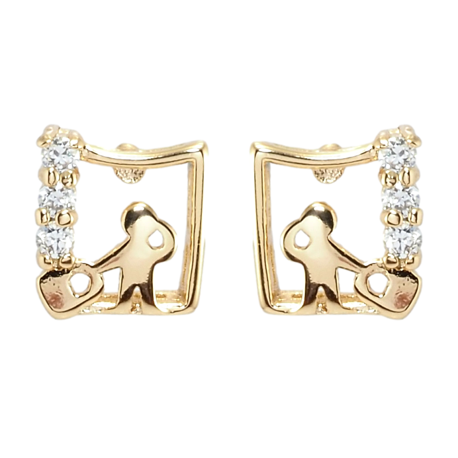 Сережки Xuping Позолота 18K пусети Людини фото №1