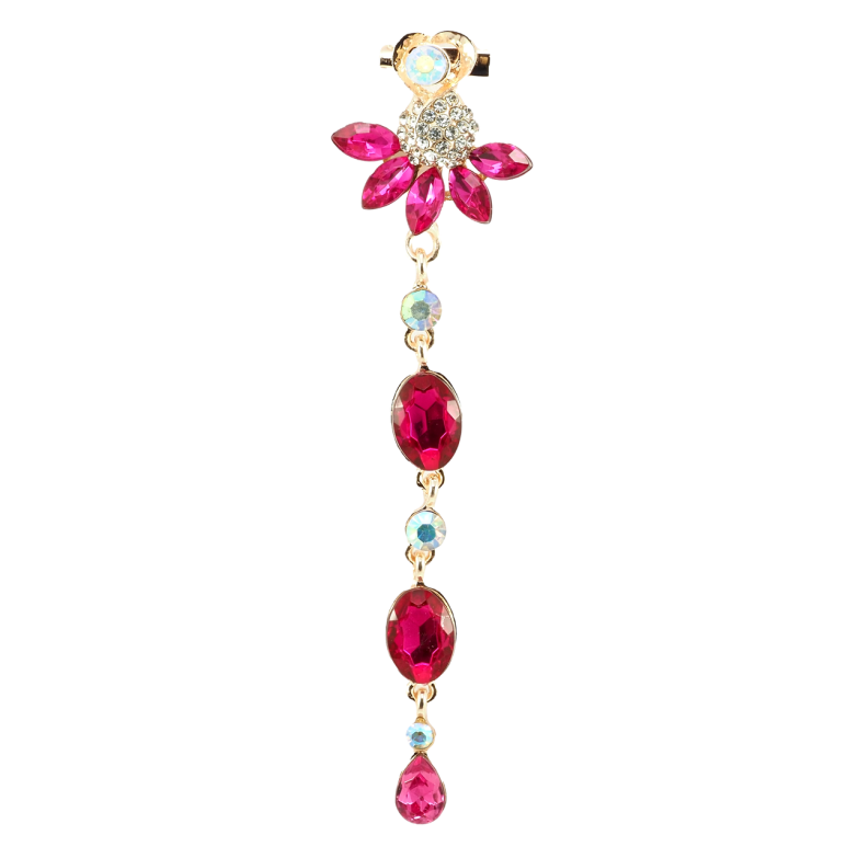 Брошь Сердечко с розовыми стразами фото №1