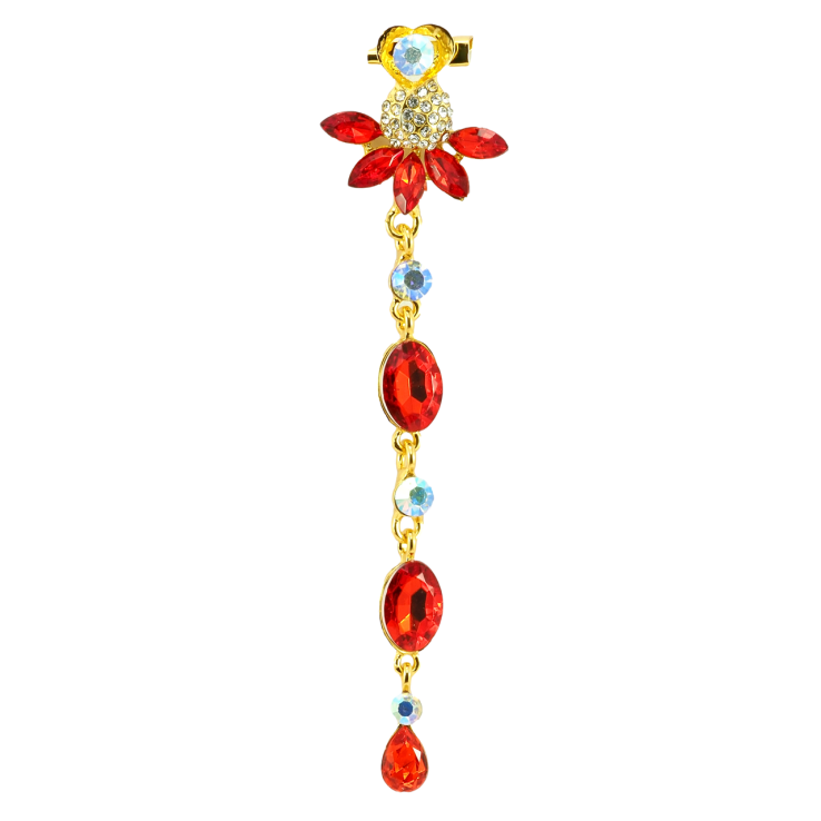 Брошь Сердце с красными лепестками фото №20