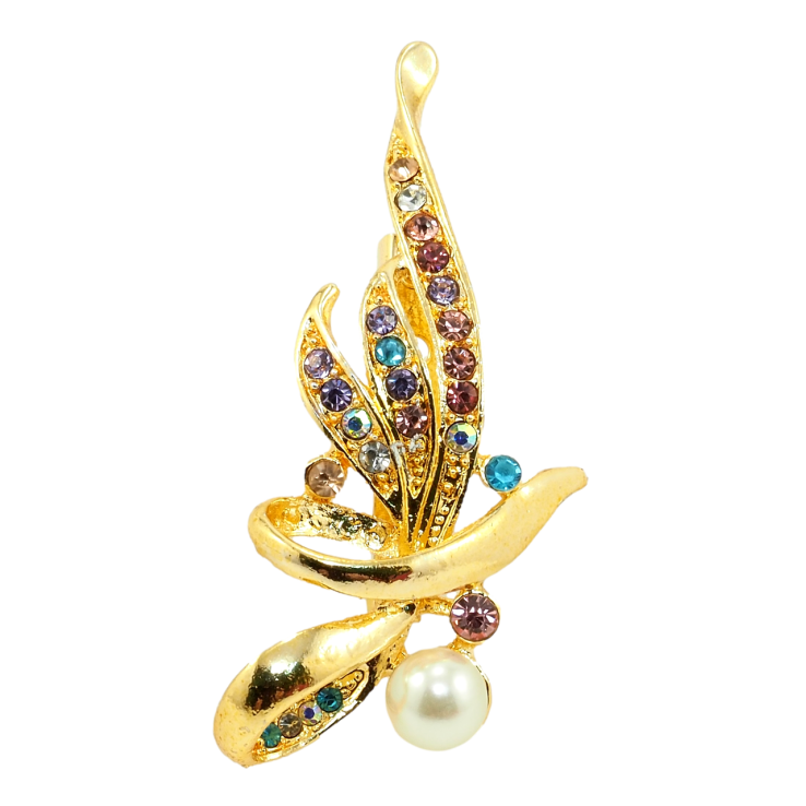 Брошка Букет з різнокольоровими стразами та перлами фото №20 Брошка Букет з різнокольоровими стразами та перлами фото №20