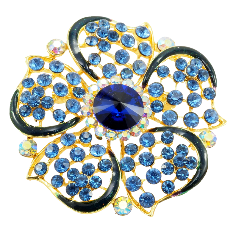 Брошка Синя квітка фото №1