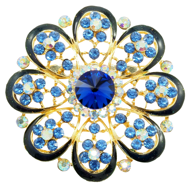 Брошка Синя квітка фото №1