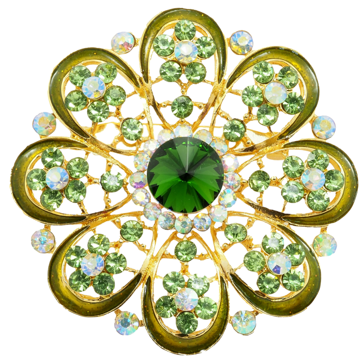 Брошка Зелена квітка фото №18