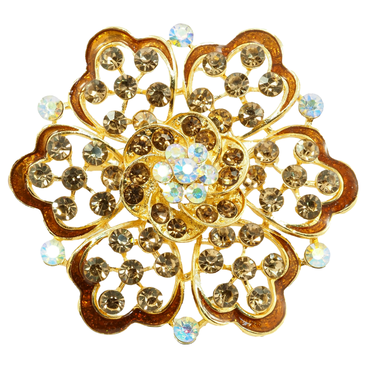 Брошь Коричневый цветок фото №18