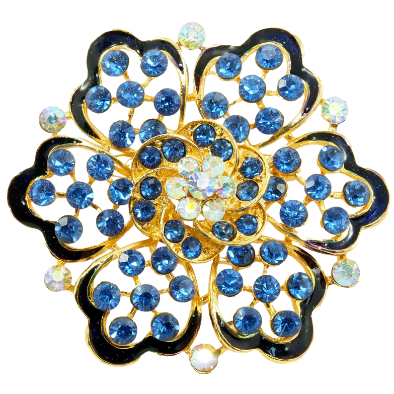 Брошь Синий цветок фото №1