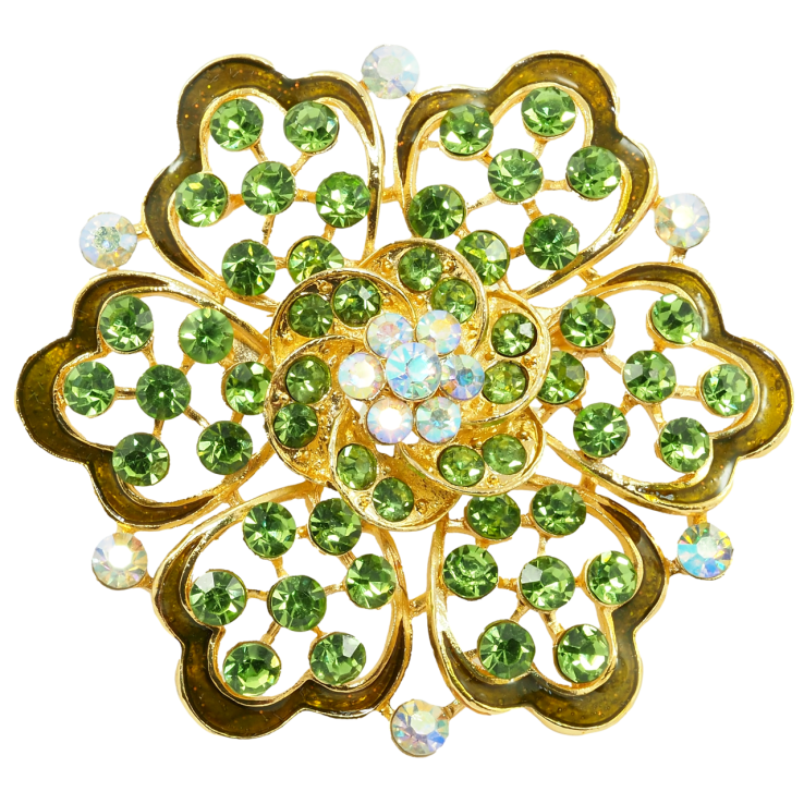 Брошка Зелена квітка фото №21