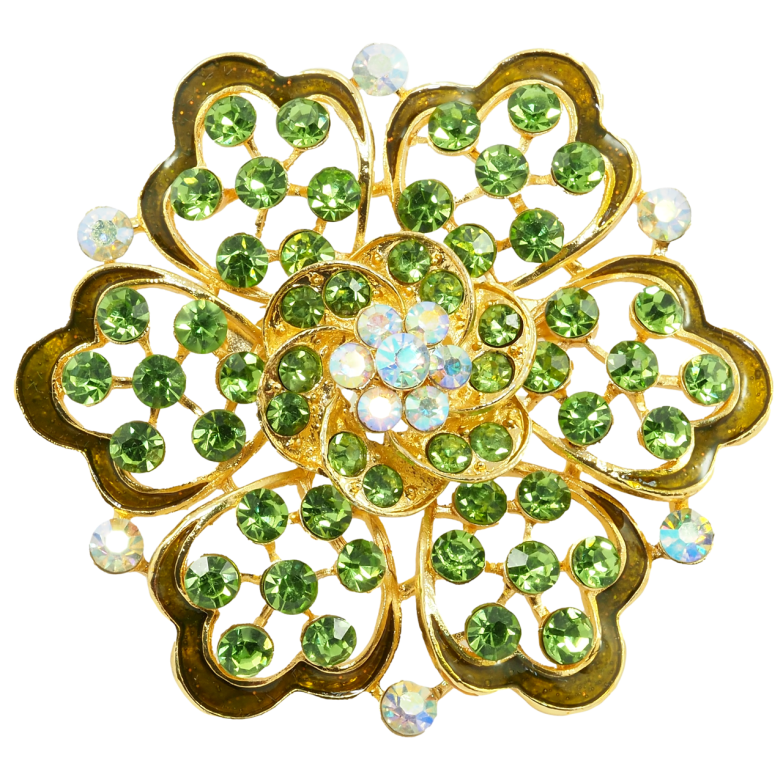 Брошка Зелена квітка фото №1