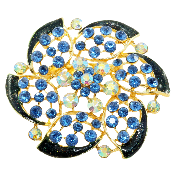 Брошь Синий цветок фото №17