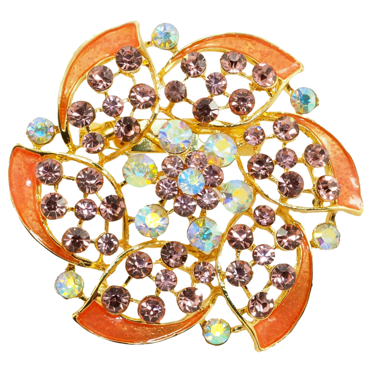 Брошь Розовый цветок фото №3