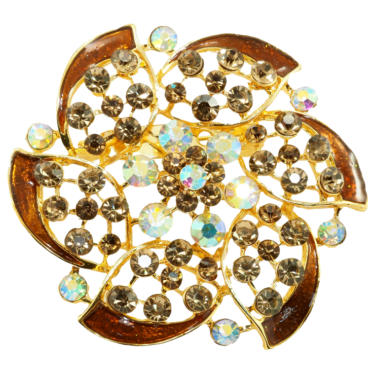 Брошь Коричневый цветок фото №16