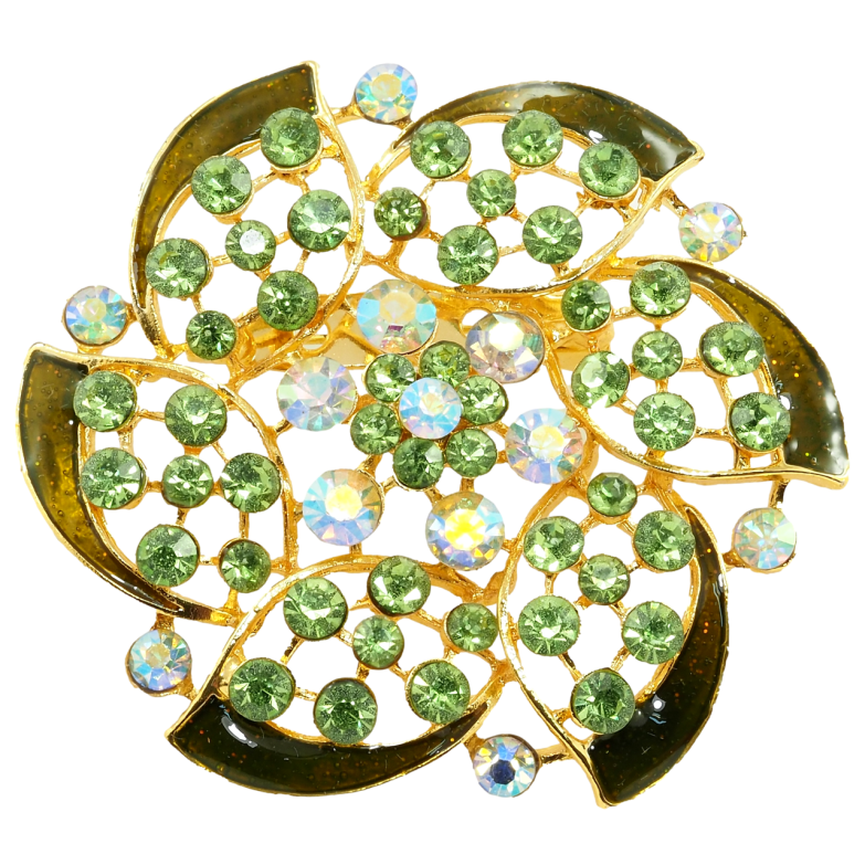 Брошка Зелена квітка фото №6