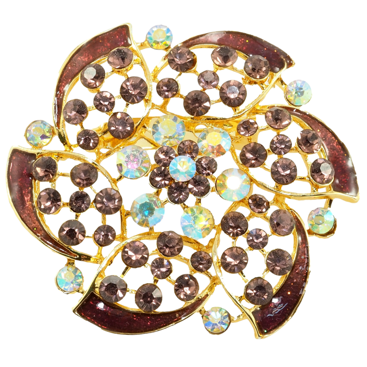 Брошка Бордова квітка фото №5