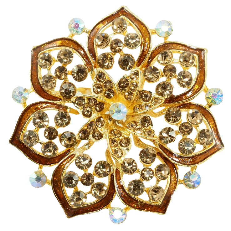 Брошь Коричневый цветок фото №24