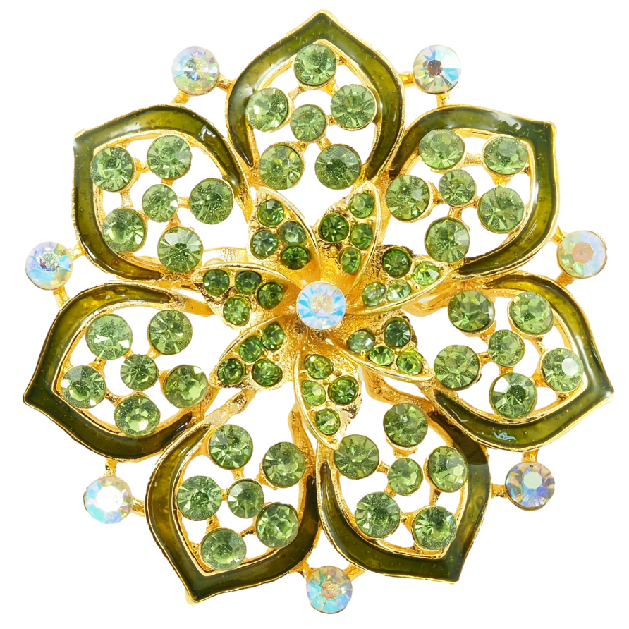 Брошь Зеленый цветок фото №1