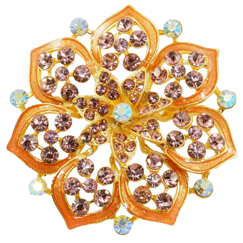 Брошка Помаранчева квітка фото №1