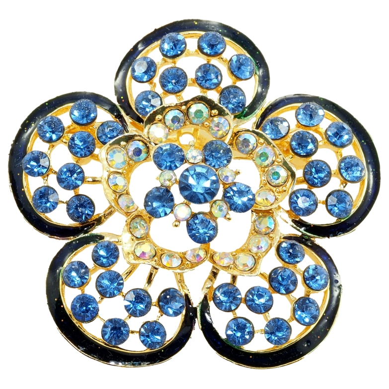 Брошка Синя квітка фото №1