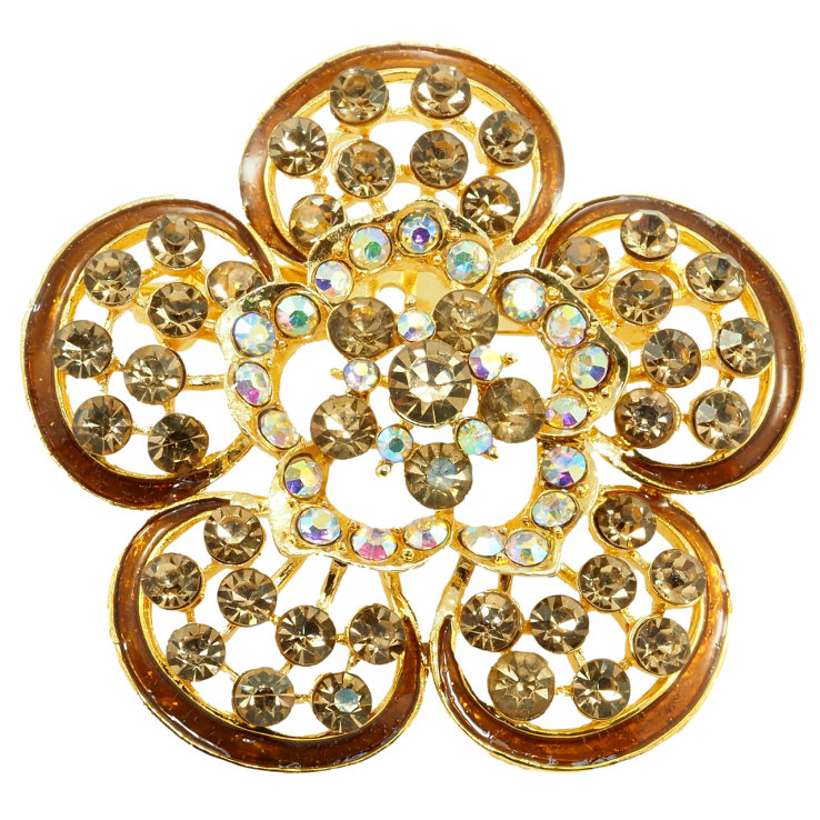 Брошь Коричневый цветок фото №22