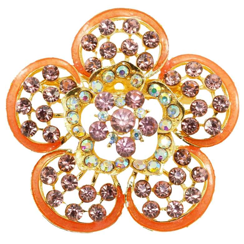 Брошка Рожева квітка фото №1