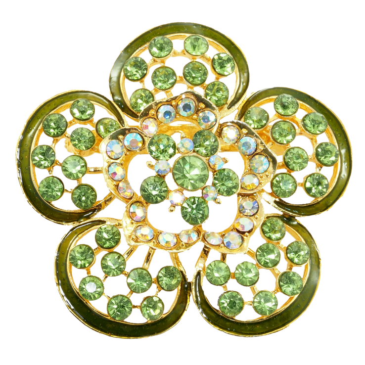 Брошка Зелена квітка фото №17