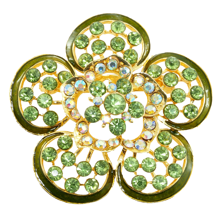 Брошка Зелена квітка фото №1