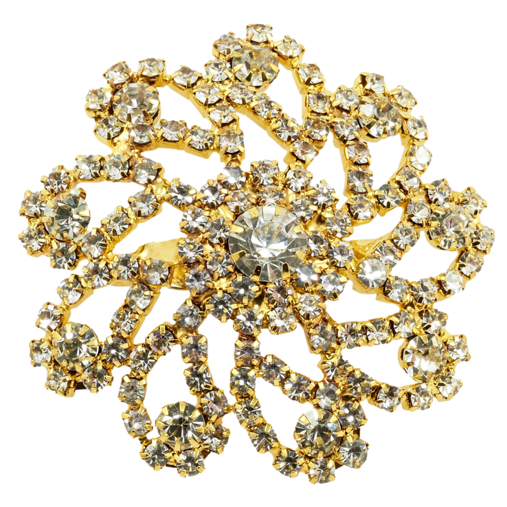 Брошка Квітка зі стразами фото №20