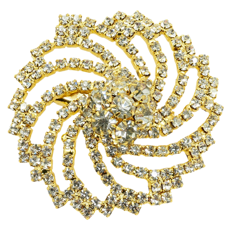 Брошка Квітка зі стразами фото №14