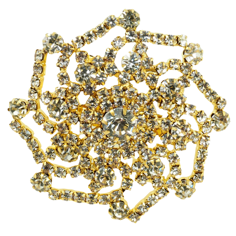 Брошка Квітка зі стразами фото №12