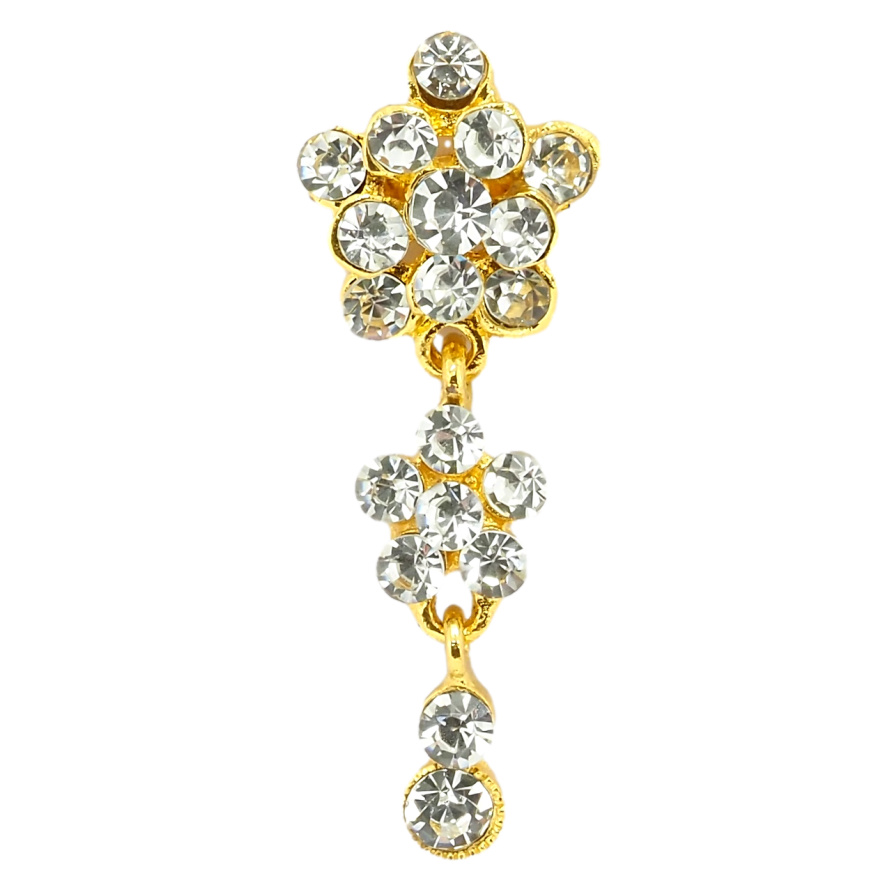 Брошь Кристальные цветочки фото №1