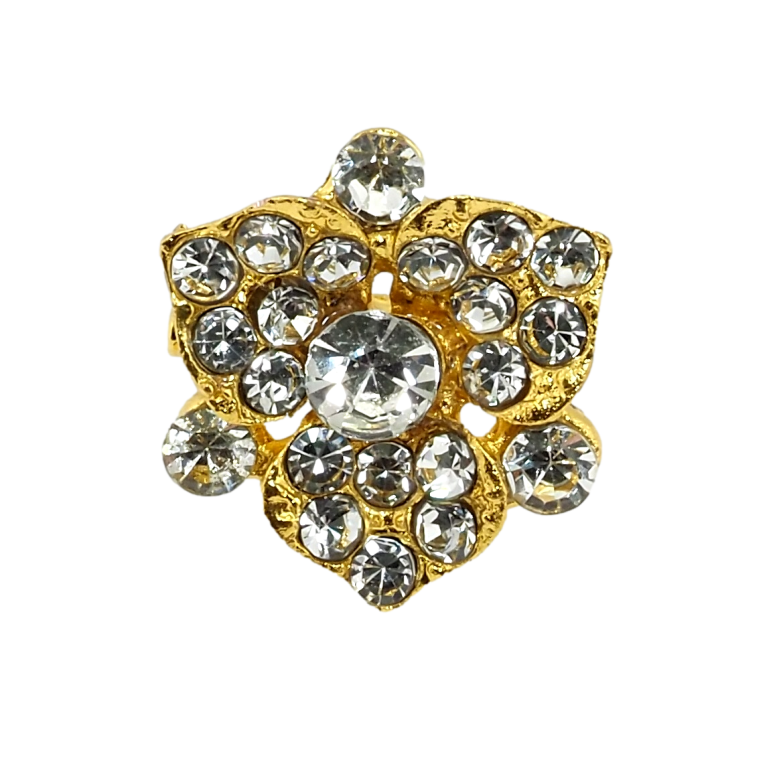 Брошь Цветок из страз фото №1