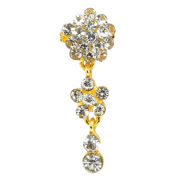 Брошка Квіткова підвіска зі страз фото №14