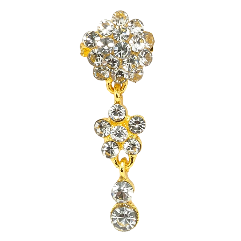 Брошка Квіткова підвіска зі страз фото №1