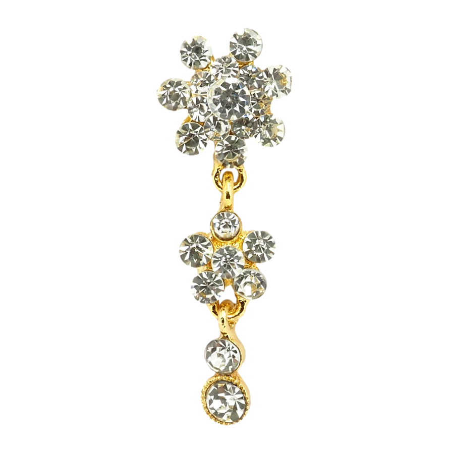 Брошка Квіткова підвіска зі страз фото №1