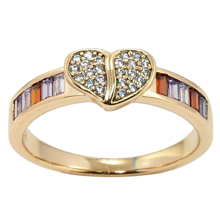 Каблучка Xuping Позолота 18K Серце з різнобарвним цирконієм фото №16 Каблучка Xuping Позолота 18K Серце з різнобарвним цирконієм фото №16