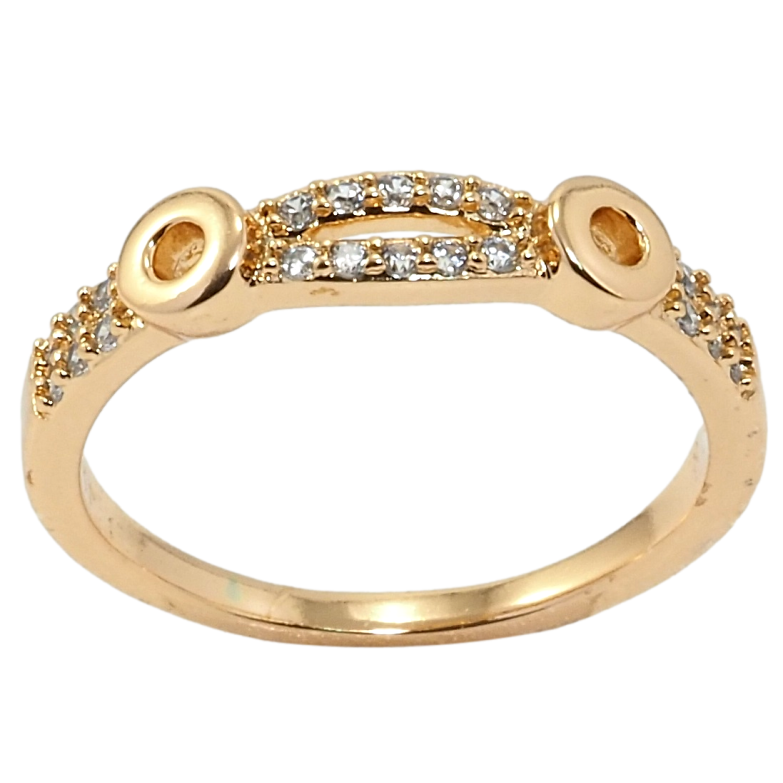 Кольцо Xuping Позолота 18K Орнамент с цирконием фото №1