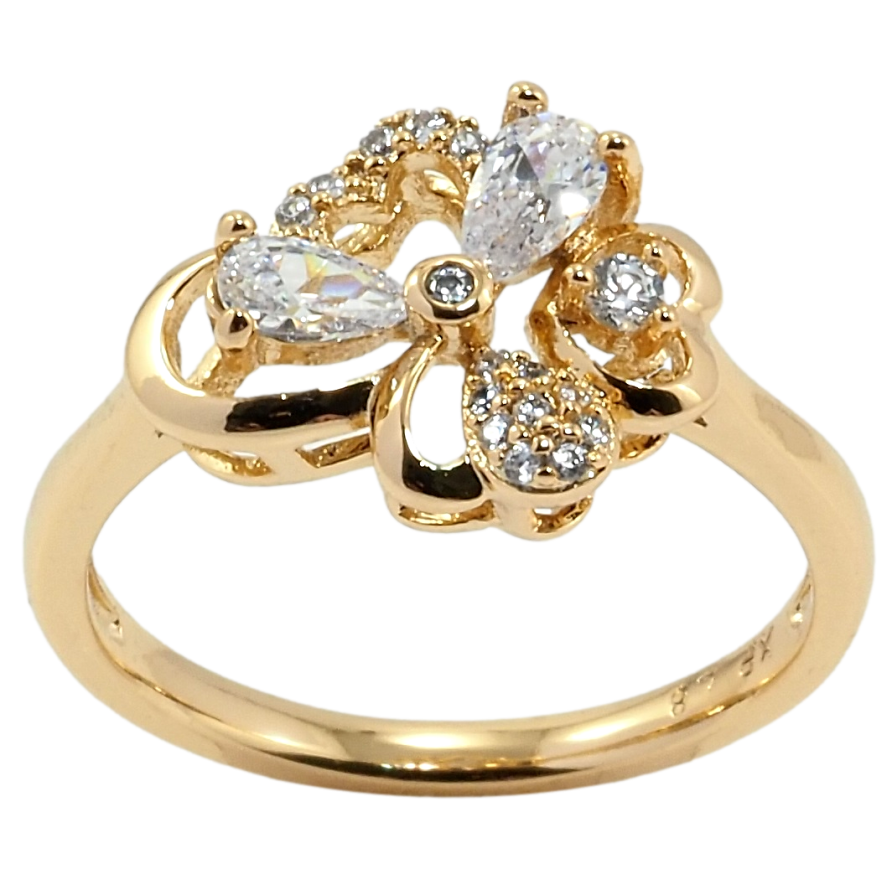 Каблучка Xuping Позолота 18K Декоративна квітка фото №1