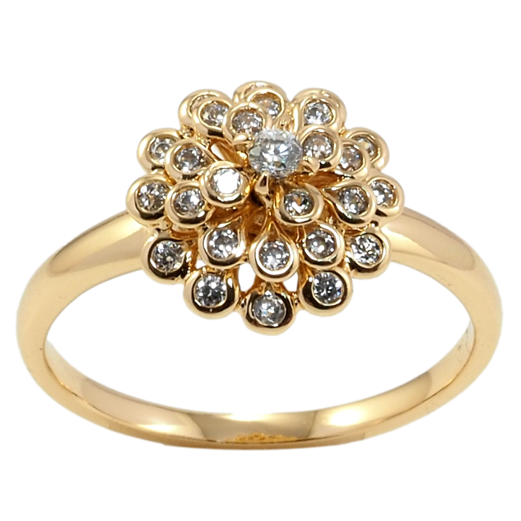 Каблучка Xuping Позолота 18K Пишна квітка фото №8 Каблучка Xuping Позолота 18K Пишна квітка фото №8