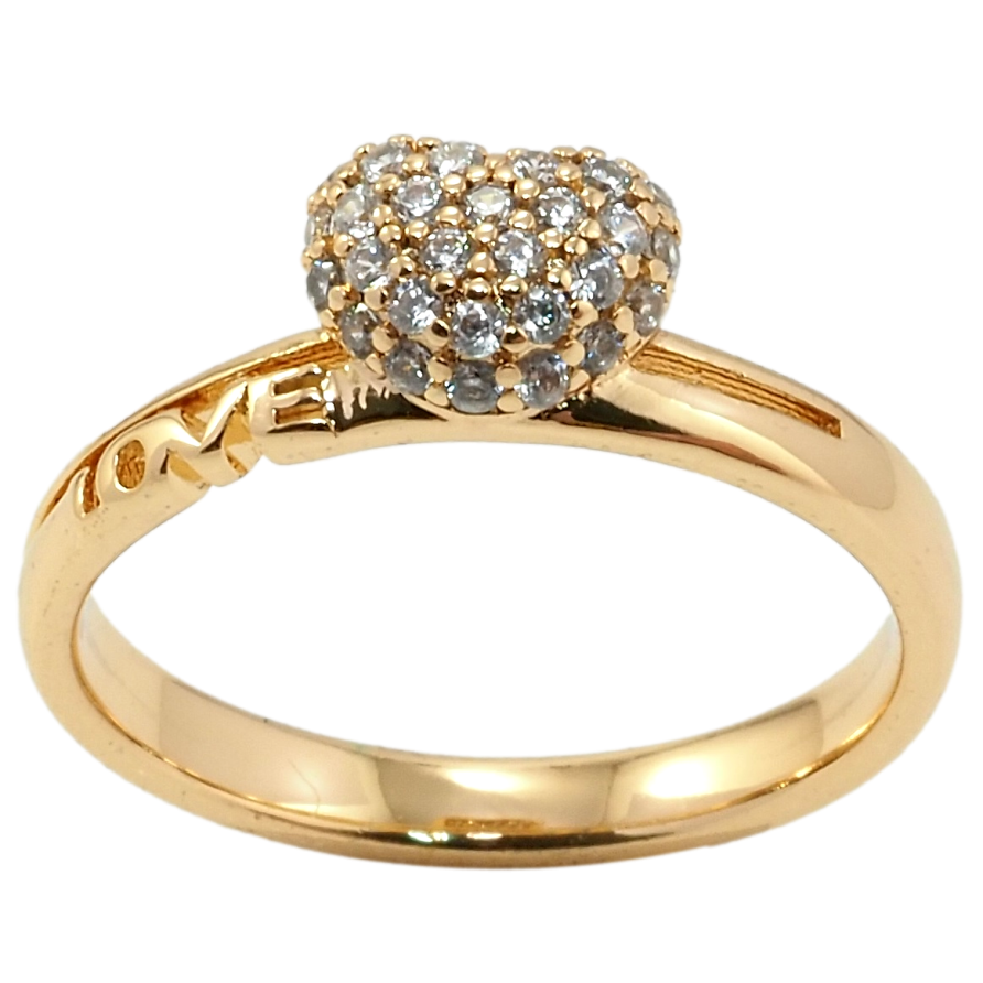 Каблучка Xuping Позолота 18K Серце з цирконієм фото №1 Каблучка Xuping Позолота 18K Серце з цирконієм фото №1