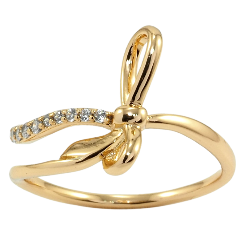 Каблучка Xuping Позолота 18K Бант фото №1 Каблучка Xuping Позолота 18K Бант фото №1