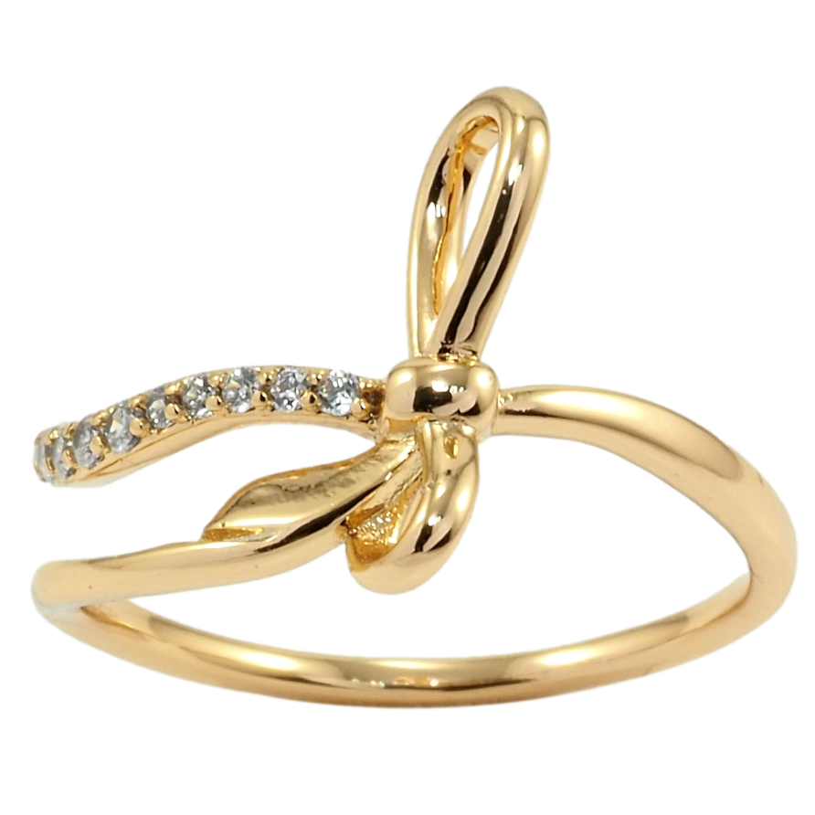 Каблучка Xuping Позолота 18K Бант фото №1 Каблучка Xuping Позолота 18K Бант фото №1